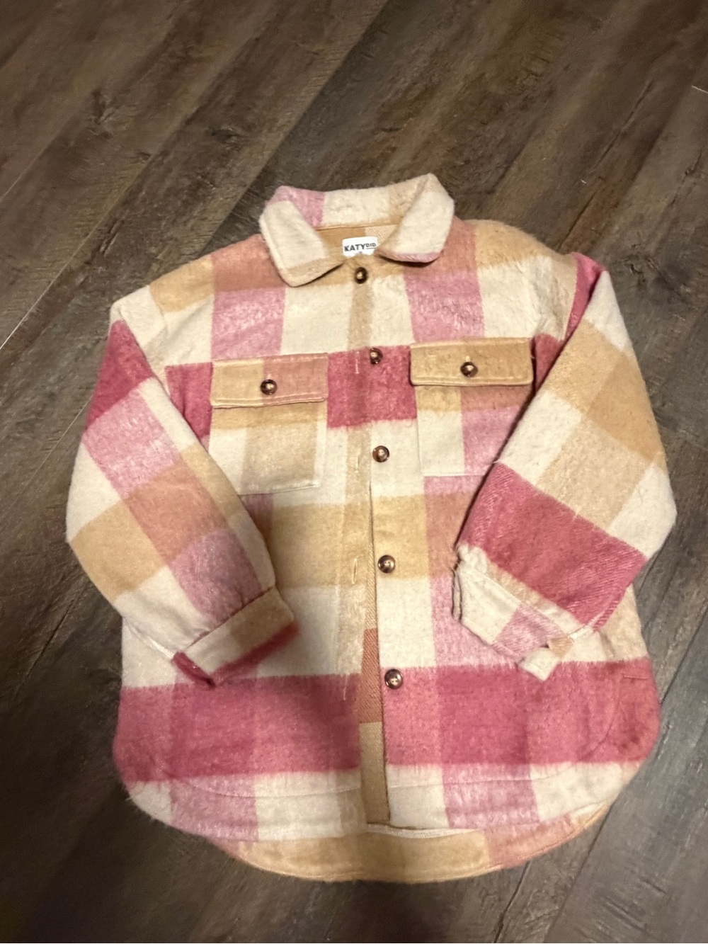 Katydid Pink and Cream Plaid jacket